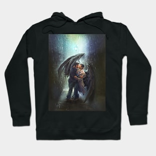 Destiel Kiss in the Rain Hoodie